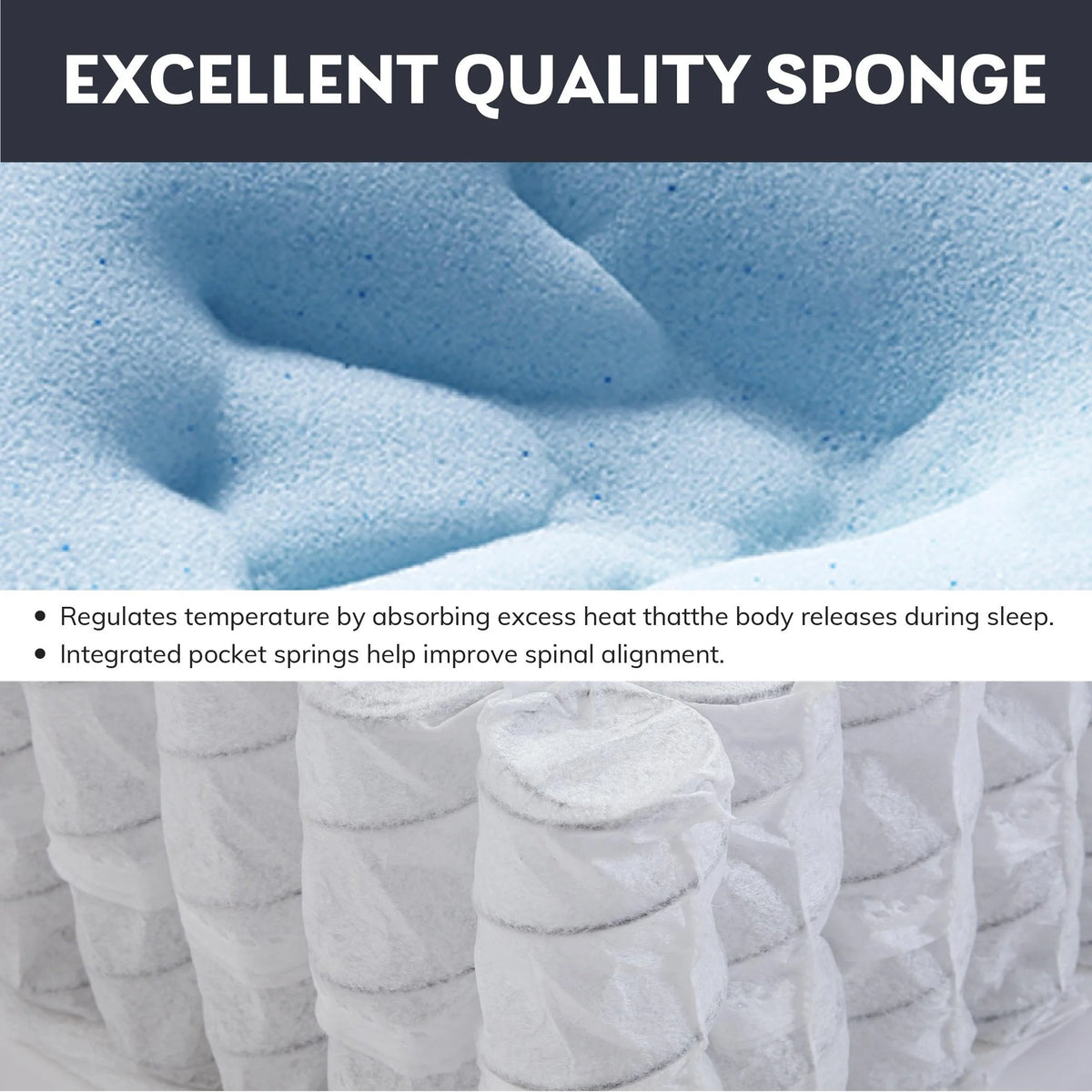 Full Size Gel Memory Foam Pocket Spring Hybrid Mattress I986