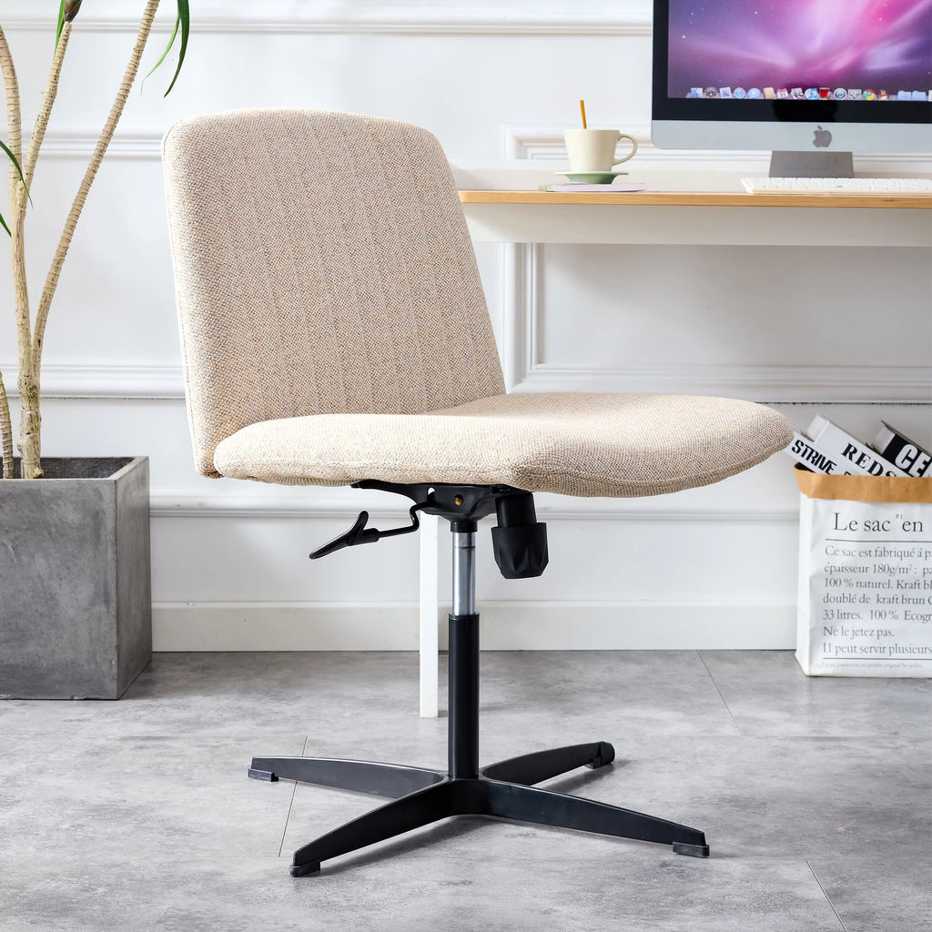 Adjustable Swivel Home Office Computer Chair with Cushion & Black Foot I1101