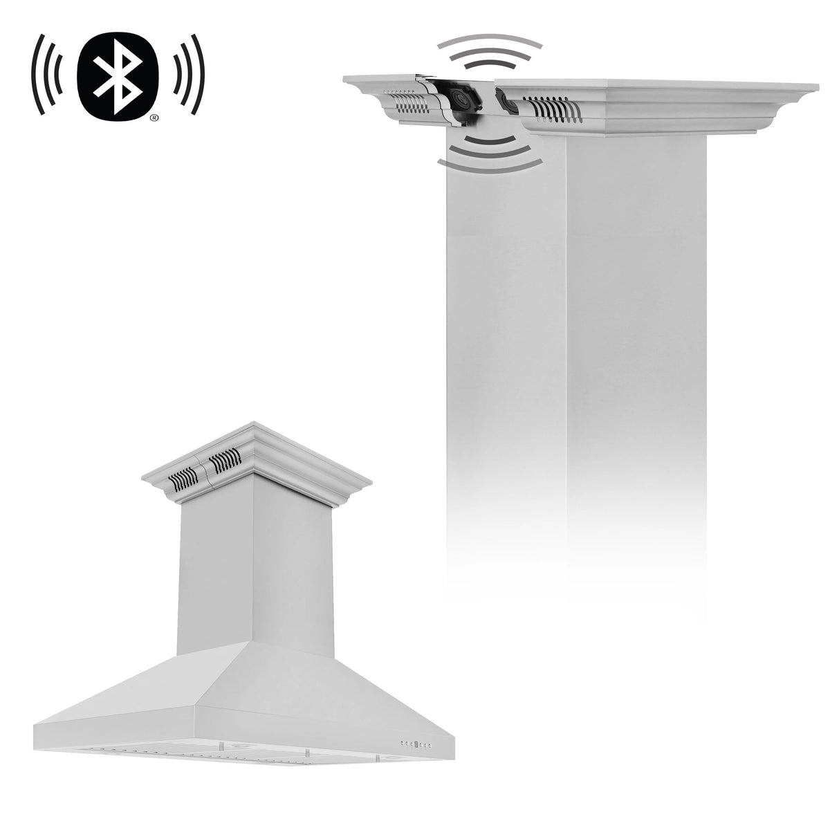 30 Island Mount Stainless Steel Range Hood with Built-in Speakers W438867