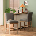 Fabric Upholstered 27 Inch Counter Stools, Set of 2 H3101