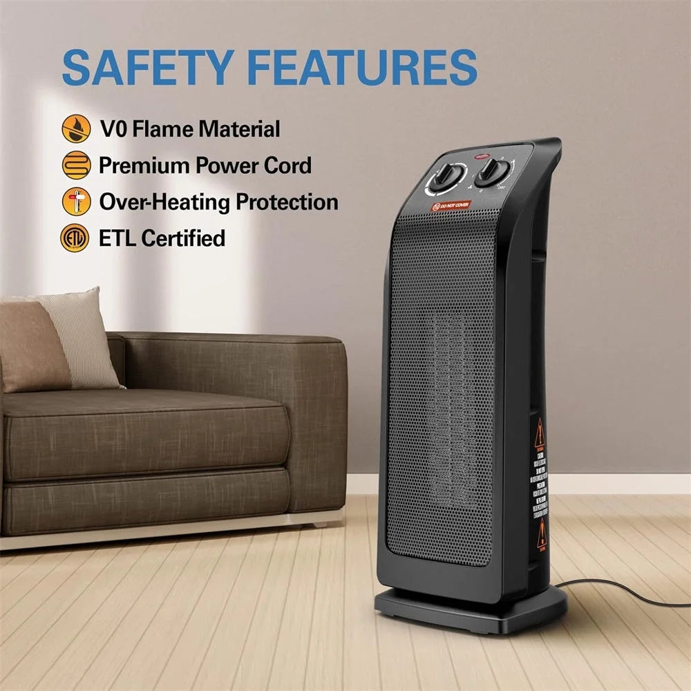 1500W Ceramic Electric Tower Heater V682645
