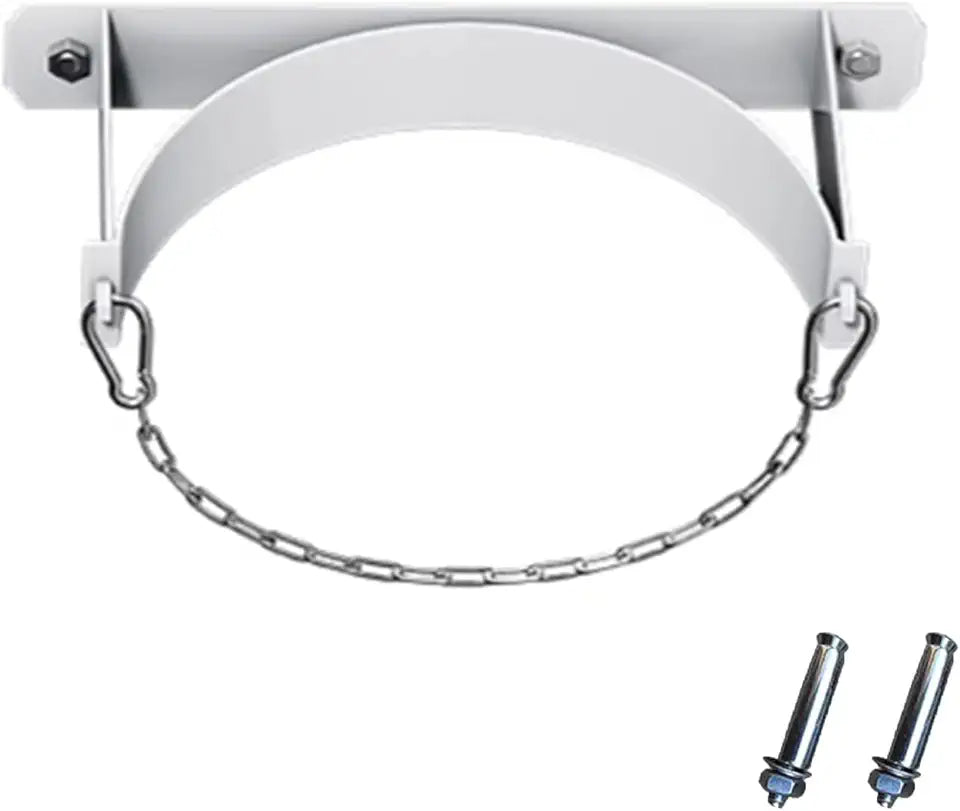 Wall Mount Steel Gas Cylinder Holder White W809826
