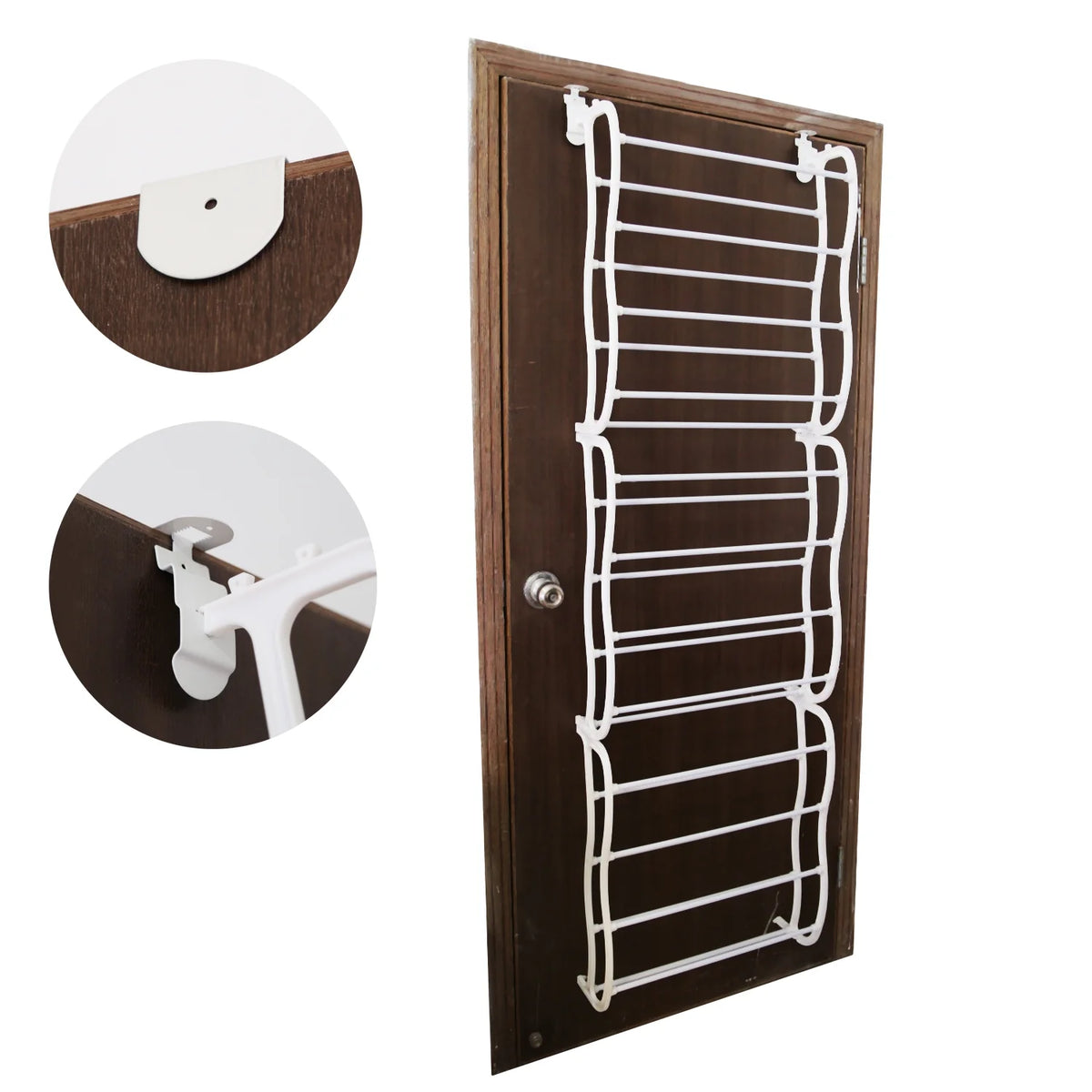 White 12-Tier Wall Hanging Shoe Organizer Y61812