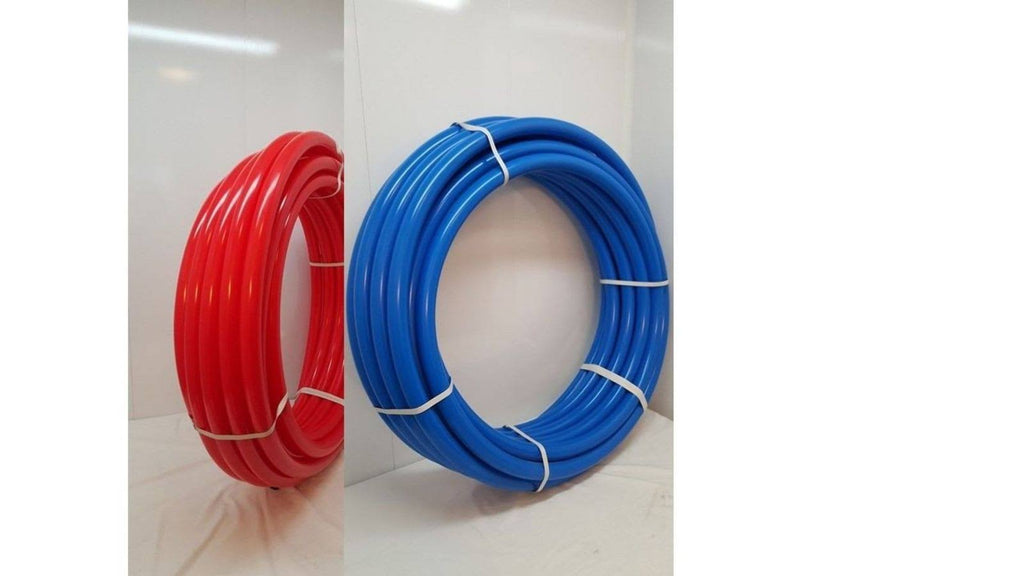 3/4x22 200& TOTAL~100& REDu0026100& Blue Certified Non-Barrier PEX Tubing Q5840