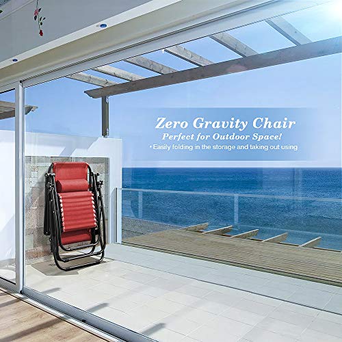 Blue Zero Gravity Chair Set of 2 with Cup Holder I1639