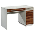 Pearl Oak Single Pedestal Computer Desk H880