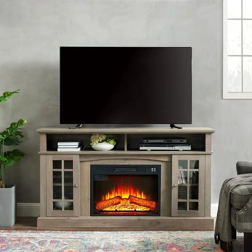 58'' TV Stand with 24.5'' Electric Fireplace Y87359