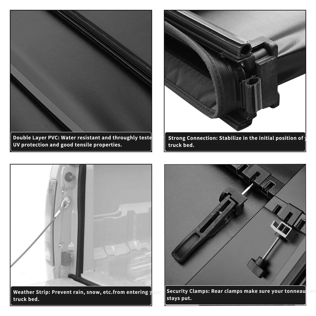 5.5ft Soft 4 Fold Truck Bed Tonneau Cover O998