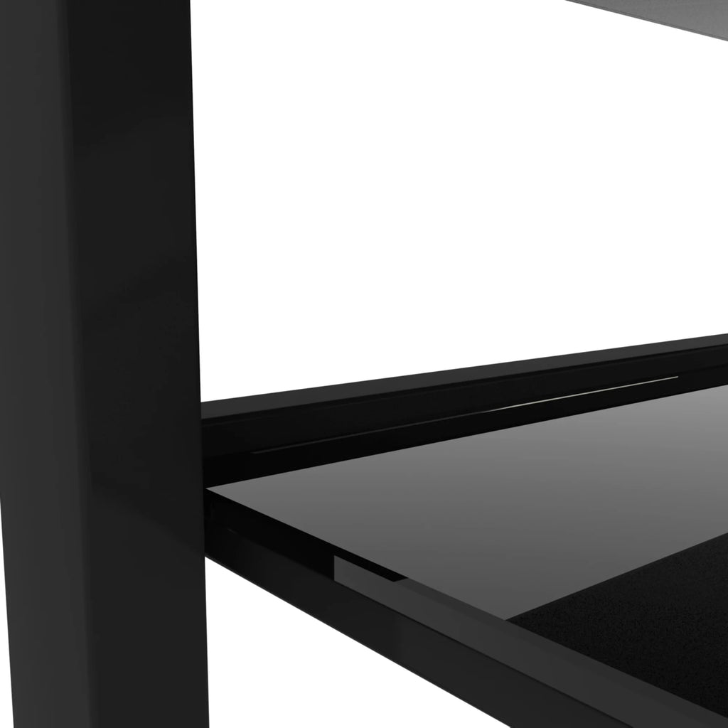 Glass Square Coffee Table Black U833