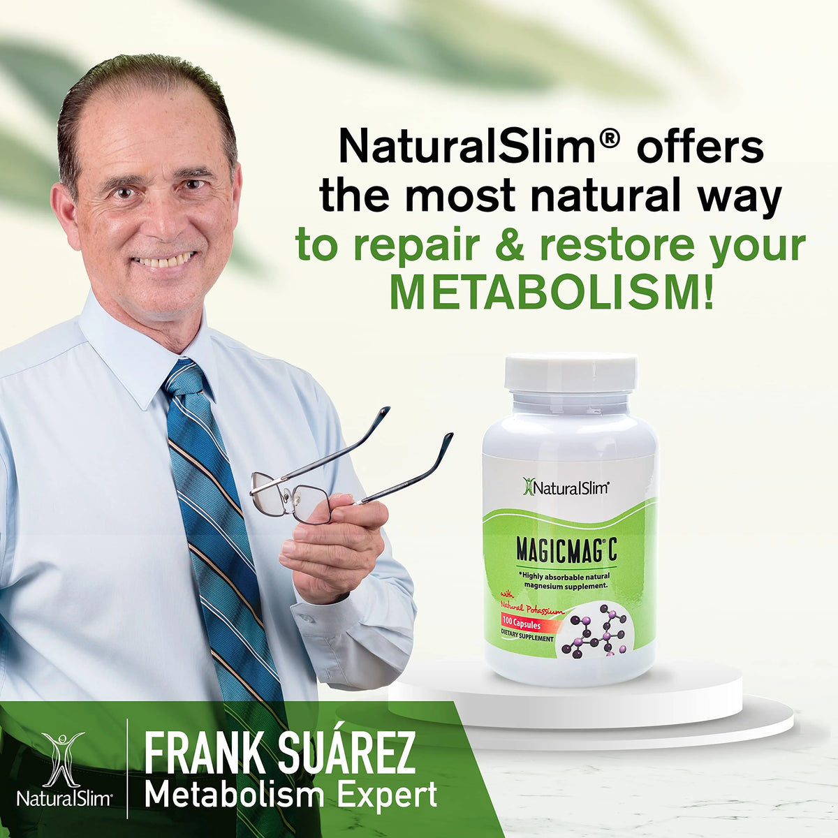 2-Pack Magnesium Citrate Capsules with Potassium, 100 Ct X7974