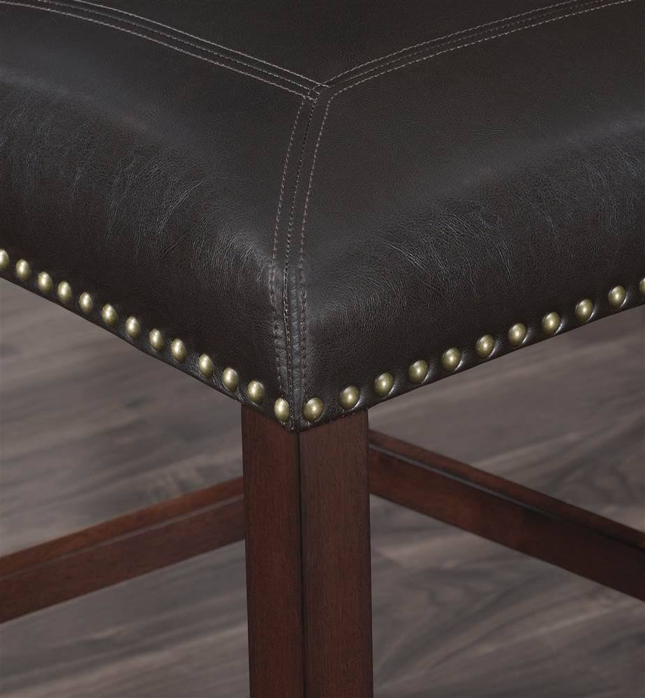 Brown Faux Leather Counter Stool V776