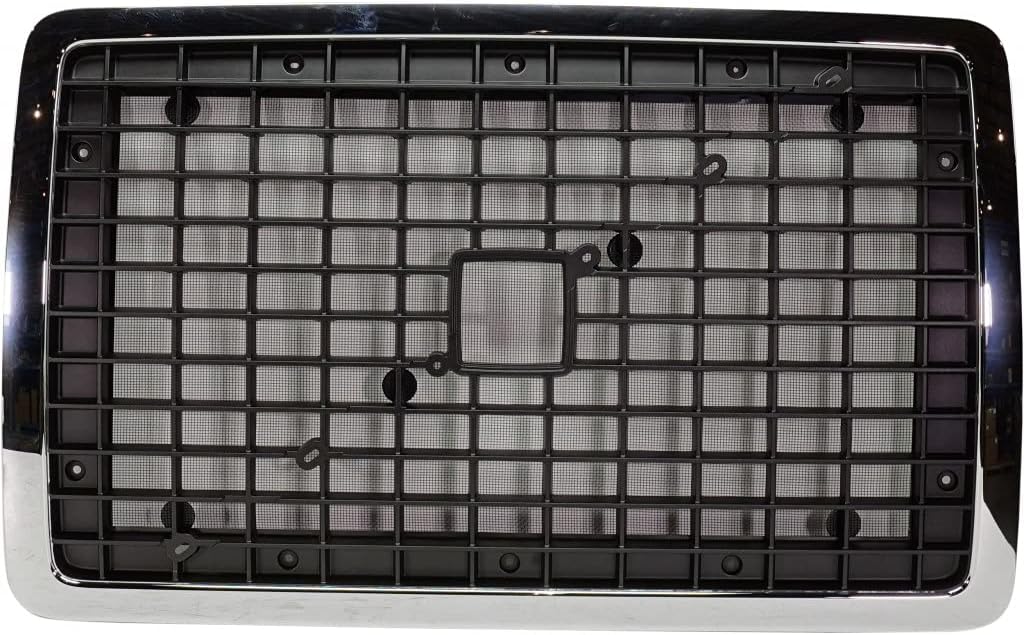Chrome/Black Cross Bar Insert Grille with Bug Screen X674