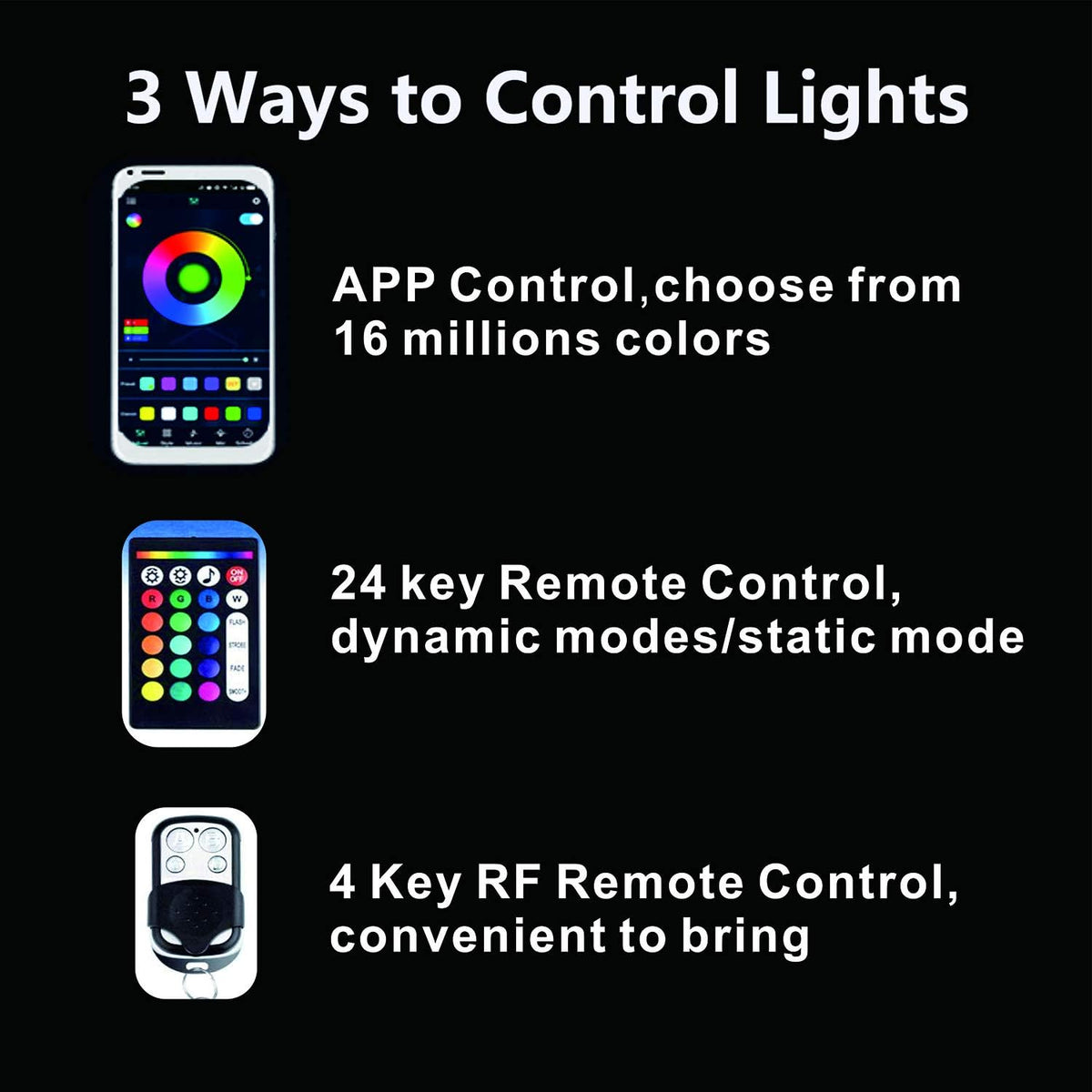 18 Pods Waterproof Multicolor LED Rock Lights Kit M2592