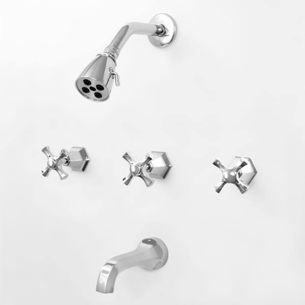 Three Valve Tub & Shower Set Polished Nickel B857