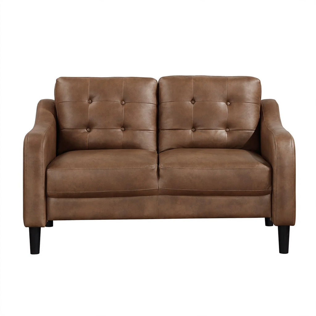 Brown Microfiber Loveseat C9986