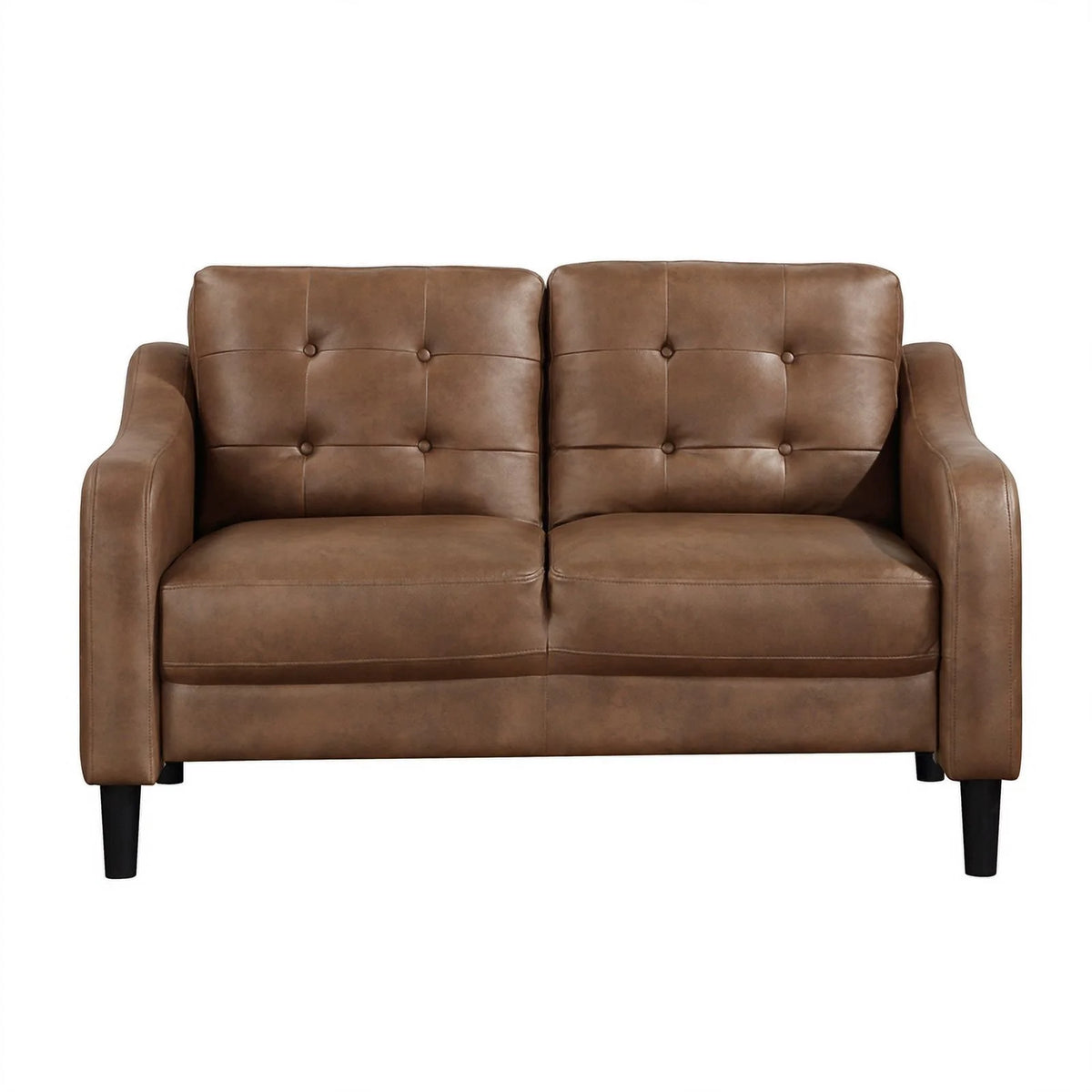 Brown Microfiber Loveseat C9986