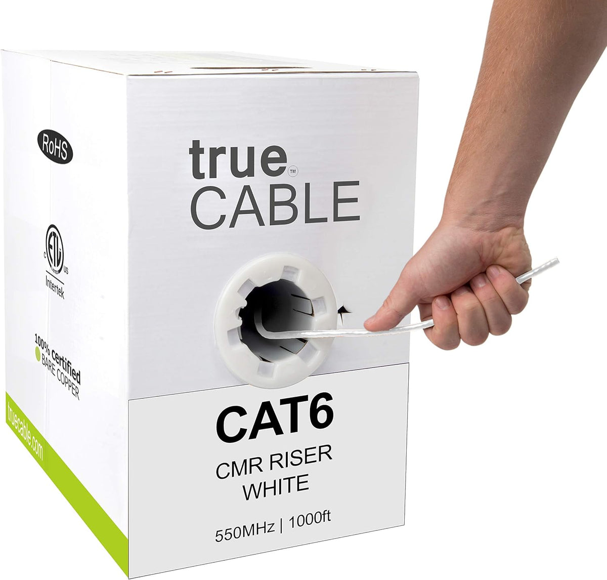 1000ft Gray 23AWG 4 Pair Solid Bare Copper Bulk Ethernet Cable L127