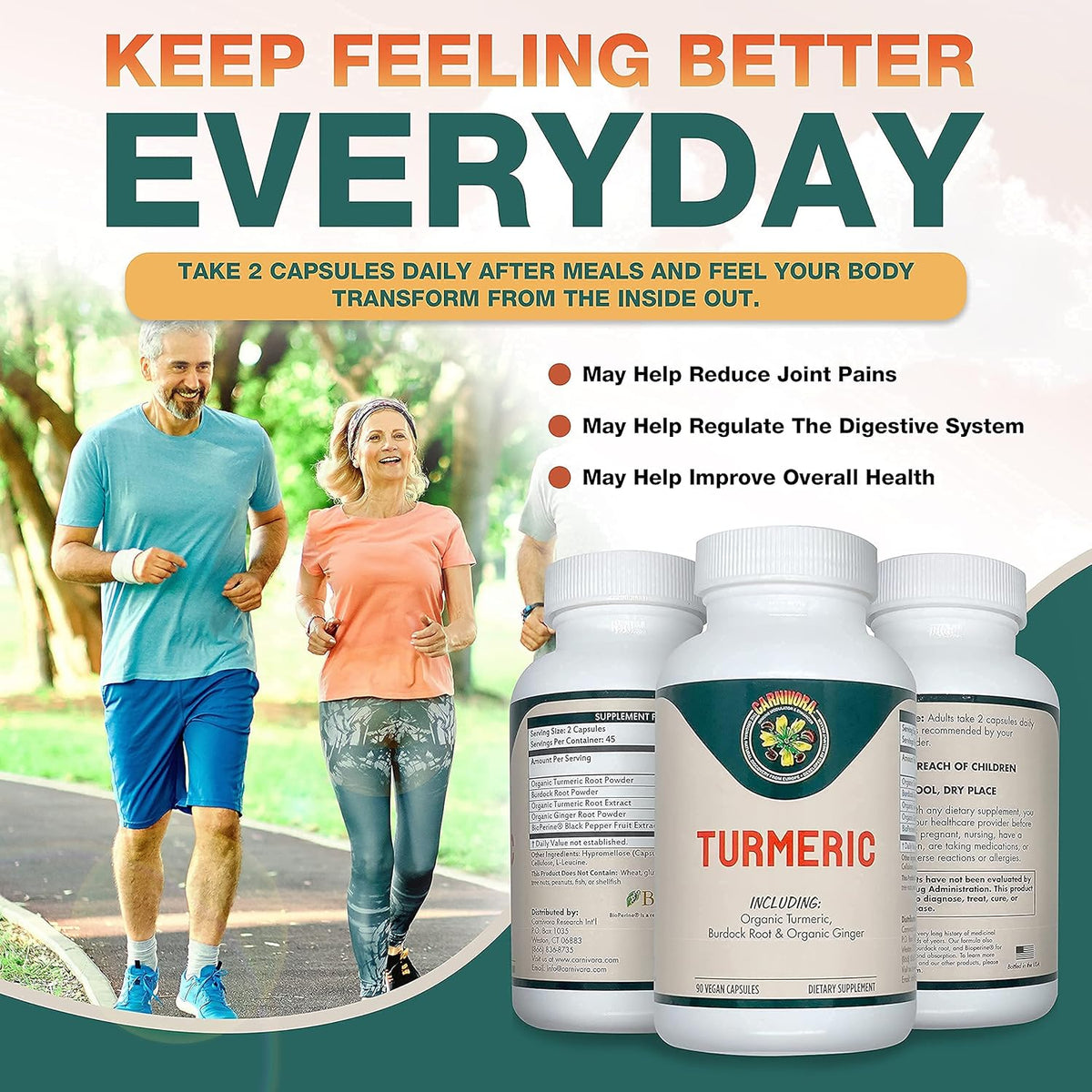 Triple Play Bundle with 1 Bottle Vegi-Caps, 1 Bottle Lymph Drainage, and 1 Bottle Turmeric T895678