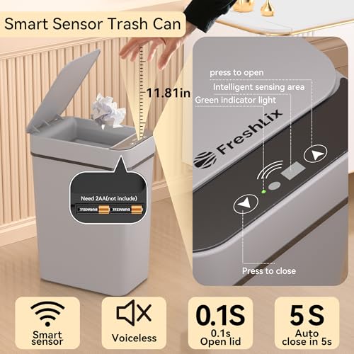 3 Pack 2.6 Gallon Touchless Motion Sensor Trash Can Y9147