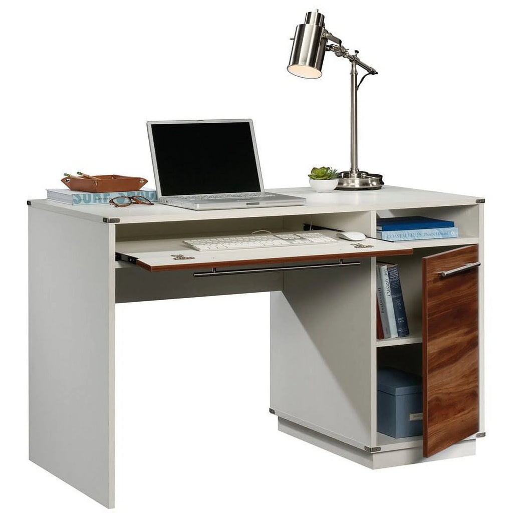 Pearl Oak Single Pedestal Computer Desk H880