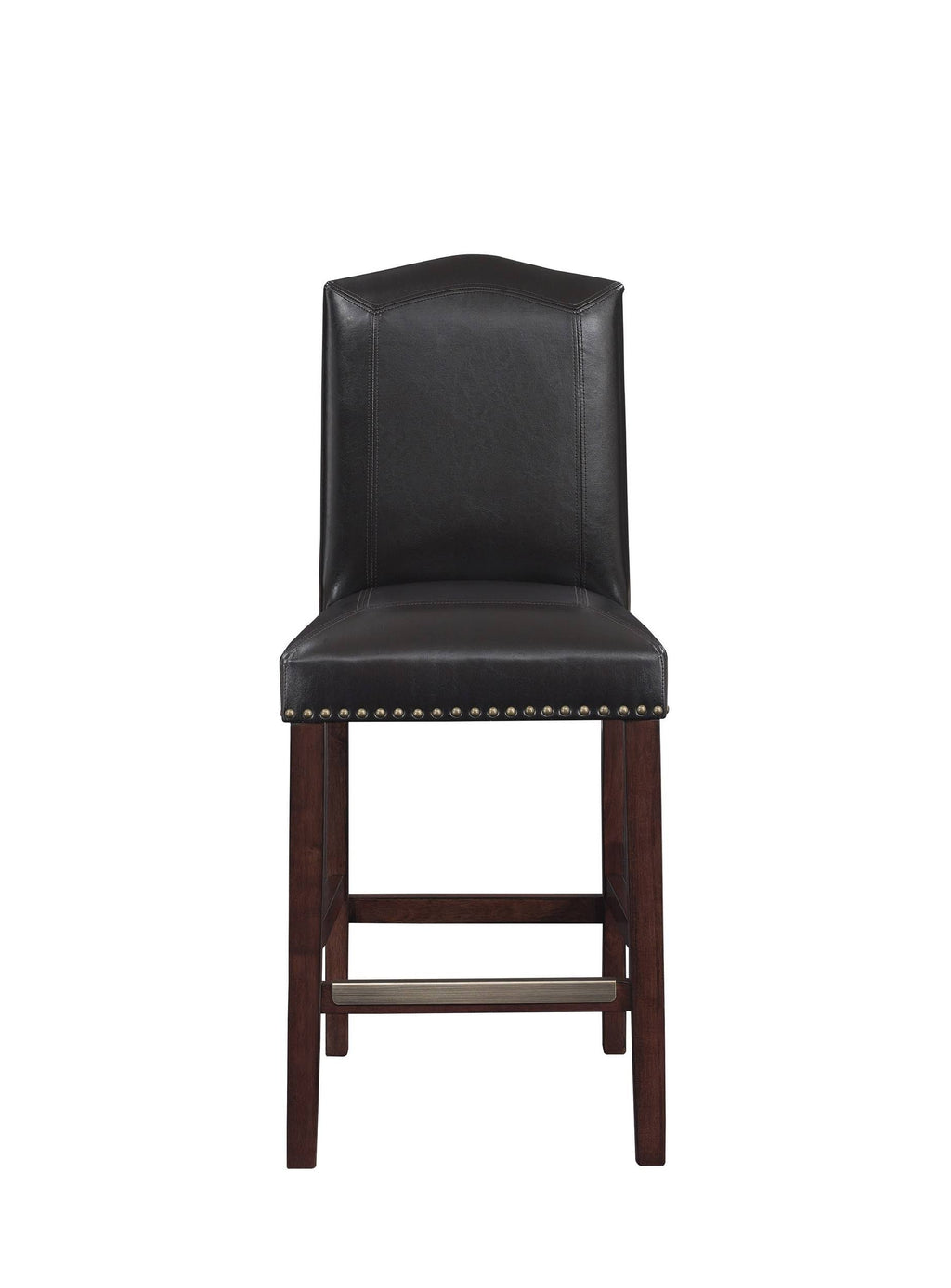 Brown Faux Leather Counter Stool V776