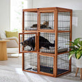 Collapsible Wood & Wire Cat Cage Playpen R309768