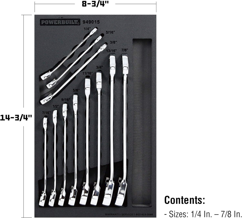 Metric 11Pc Reversible Ratcheting Wrench Set N9171