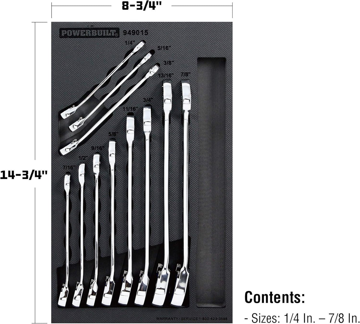 Metric 11Pc Reversible Ratcheting Wrench Set N9171