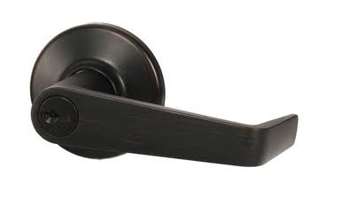 Bronze Keyed Entry Door Lever Set A576