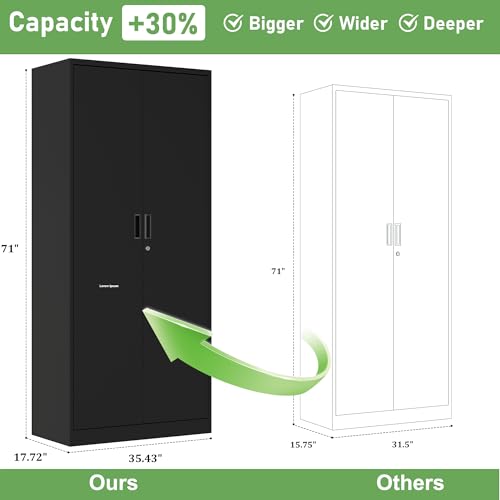 Black Metal Rolling Storage Cabinet with Wheels Q6538