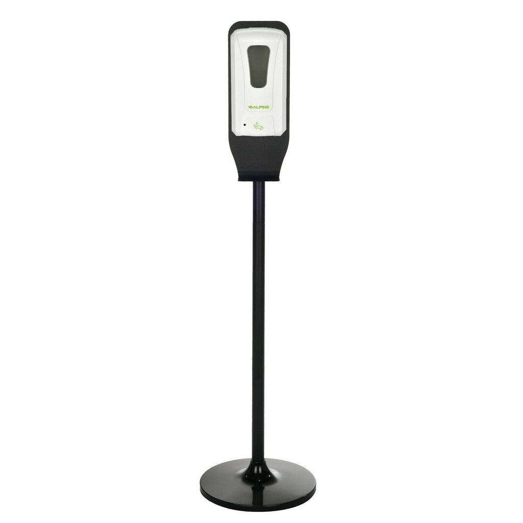 White Automatic Gel Hand Sanitizer and Soap Dispenser with Floor Stand Z104