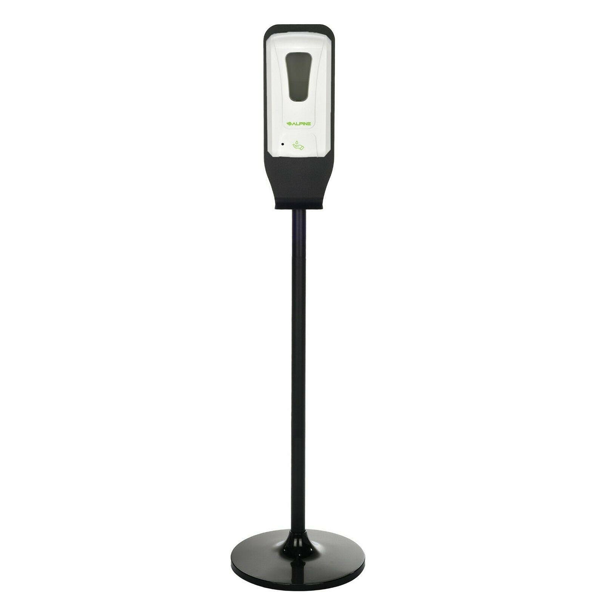 White Automatic Gel Hand Sanitizer and Soap Dispenser with Floor Stand Z104