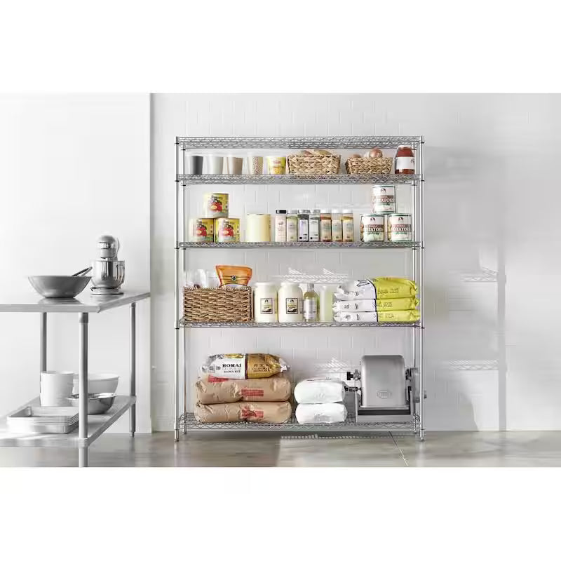 5-Tier Heavy Duty Steel Wire Shelving Unit Z6623