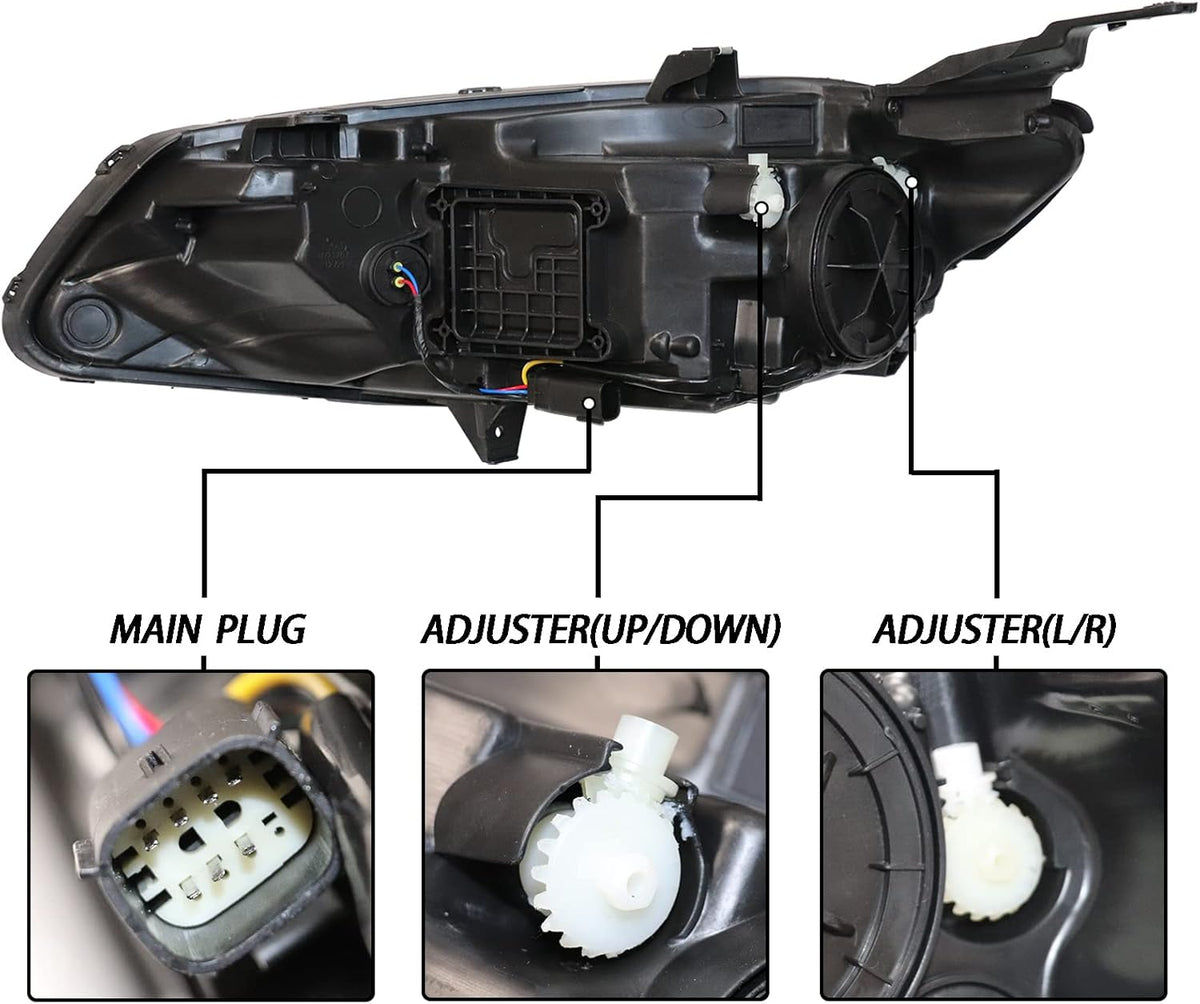 Halogen Headlights Assembly for 2016 2017 2018 Chevrolet Malibu, Passenger Side X100398