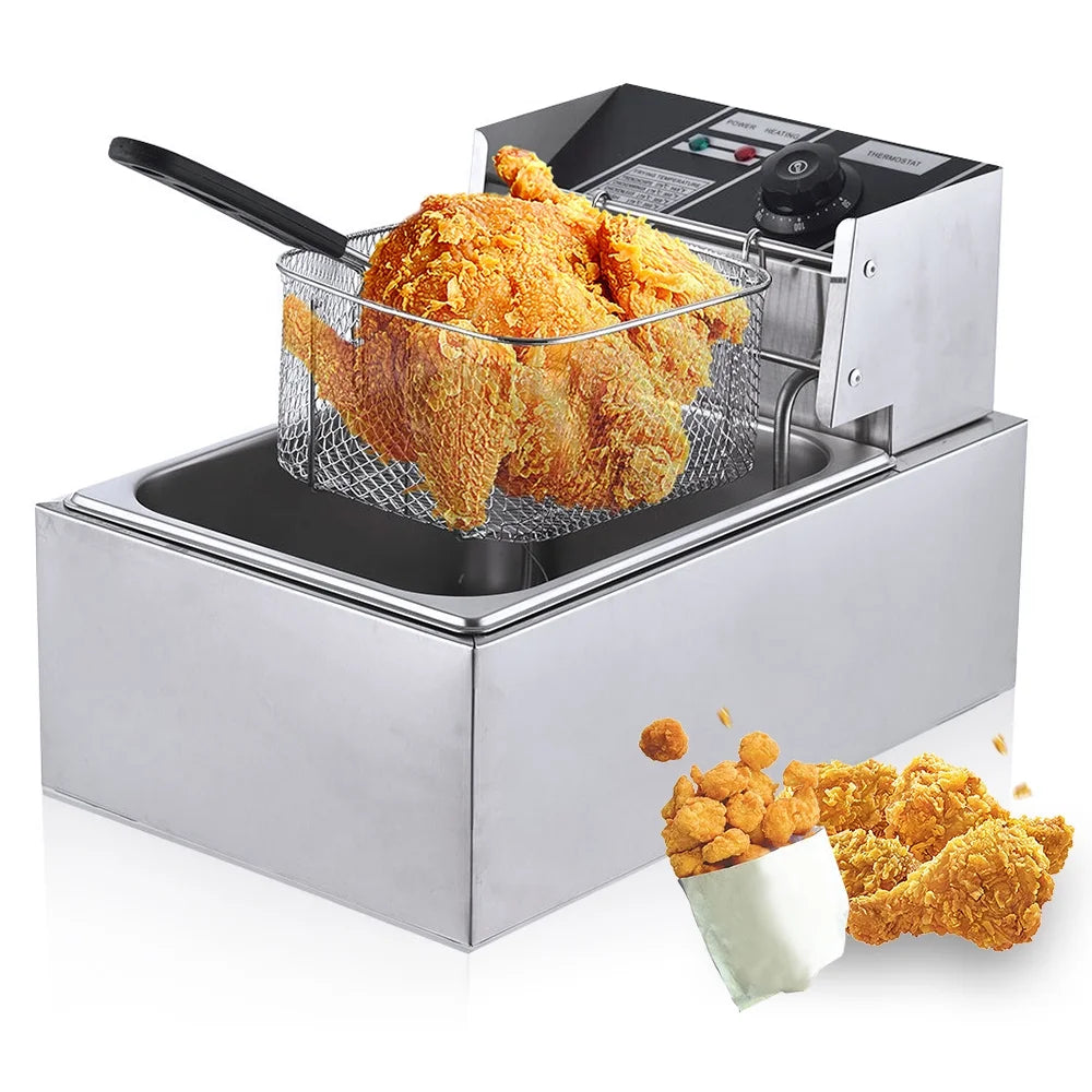 6L Stainless Steel Electric Deep Fryer W577