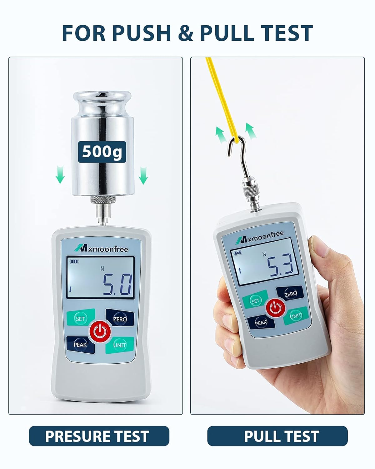 300N Digital Force Gauge Push Pull Force Meter with Storage Case Q2458