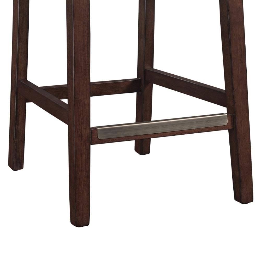 Brown Faux Leather Counter Stool V776
