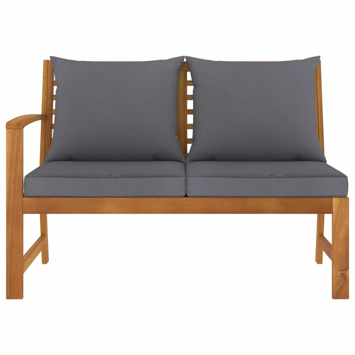 Acacia Wood Garden Bench with Cushion V608456
