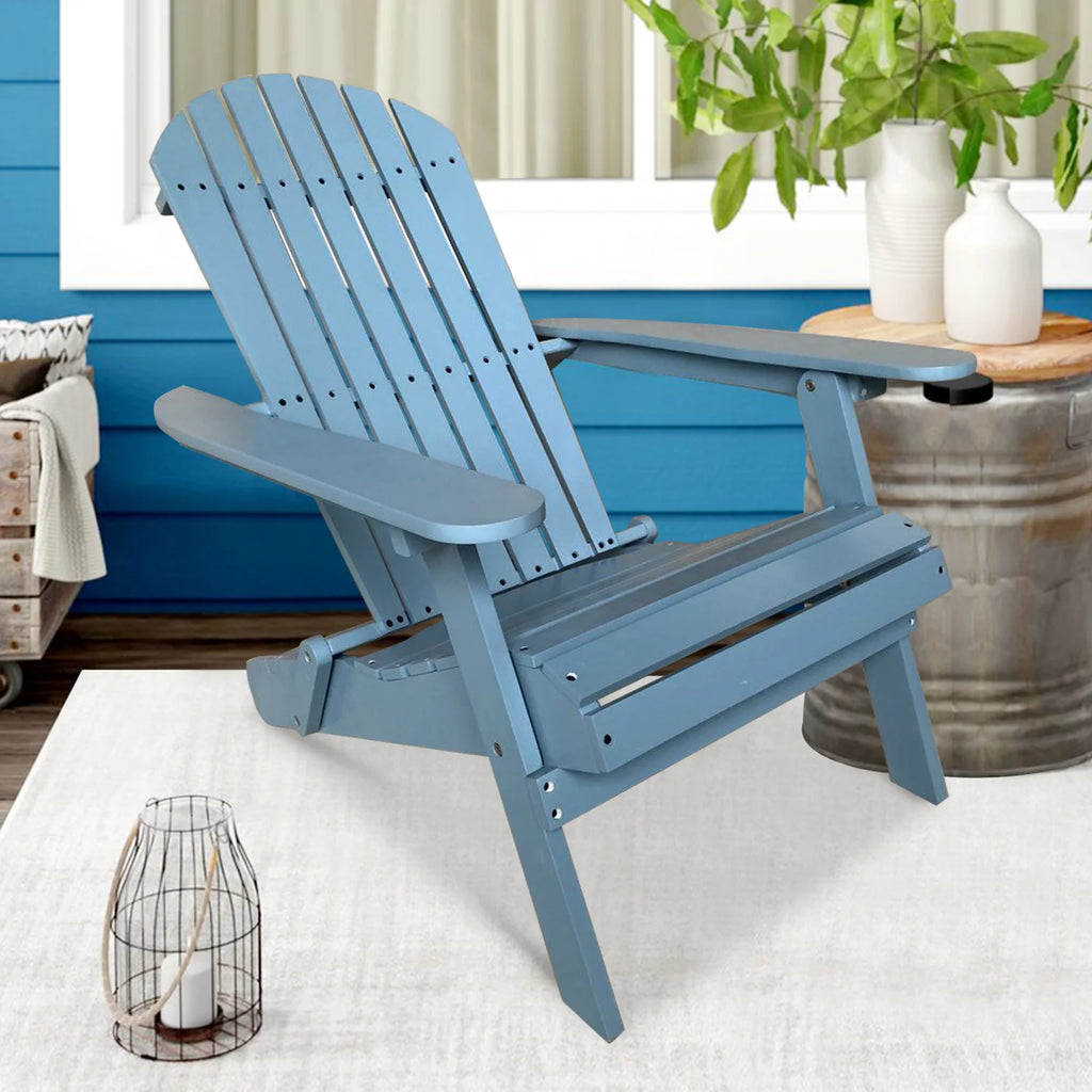 Folding Adirondack Chair Weather Resistant Plastic A66907