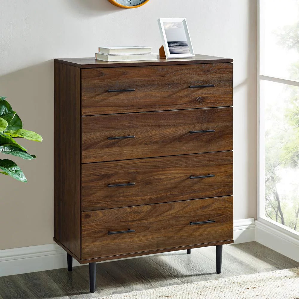 30" 4-Drawer Dark Walnut Bedroom Chest Z47103