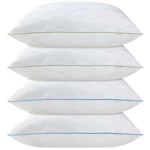 King Size Set of 2 Adjustable Bed Pillows with Zipper S46679