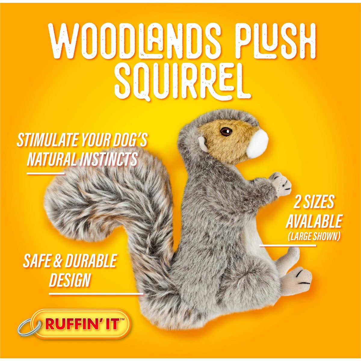 Woodlands Squirrel Plush Dog Toy O144