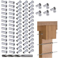 80Pack Cable Railing Kit T316 Stainless Steel Sleeves Grommet D238