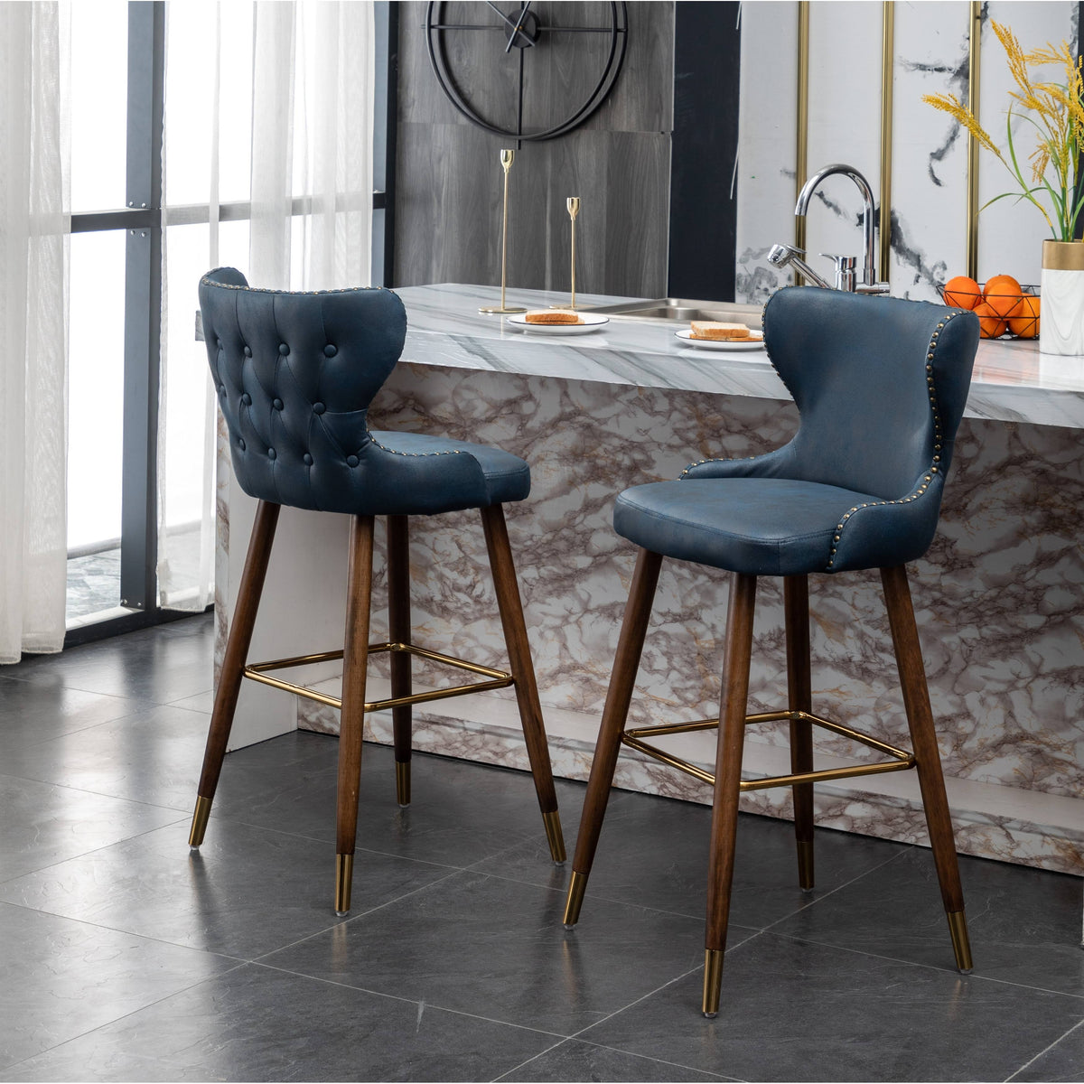 Pink Bar Stool, Set of 2 Q9539