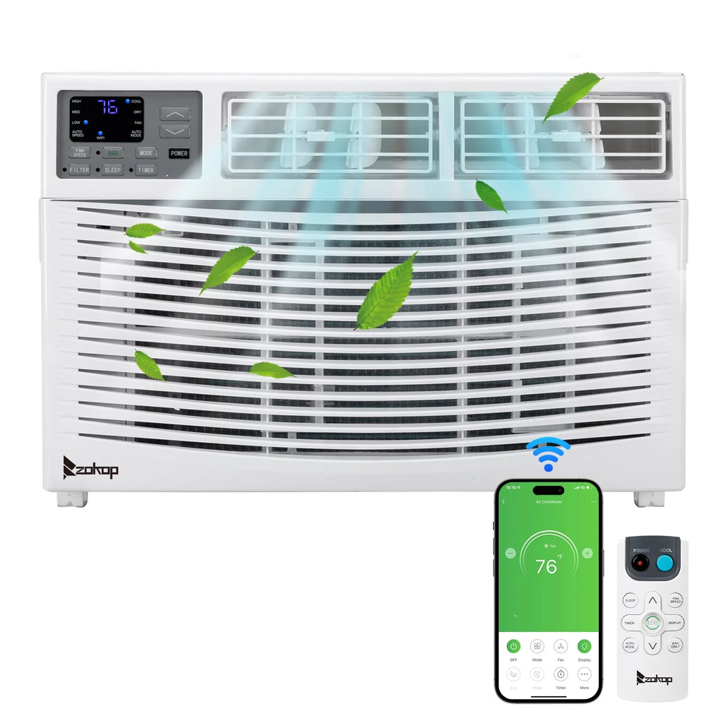 12000BTU 110V Window-Mounted Remote Control Air Conditioner, White N114