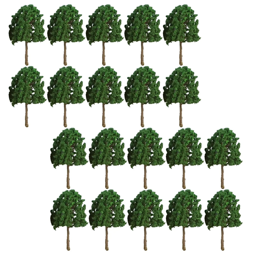 20 Pieces 2.95 inch Dark Green Miniature Trees for Diorama H327550
