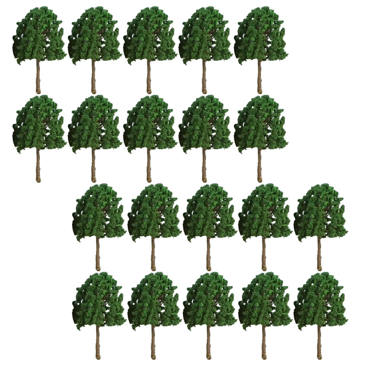 20 Pieces 2.95 inch Dark Green Miniature Trees for Diorama H327550