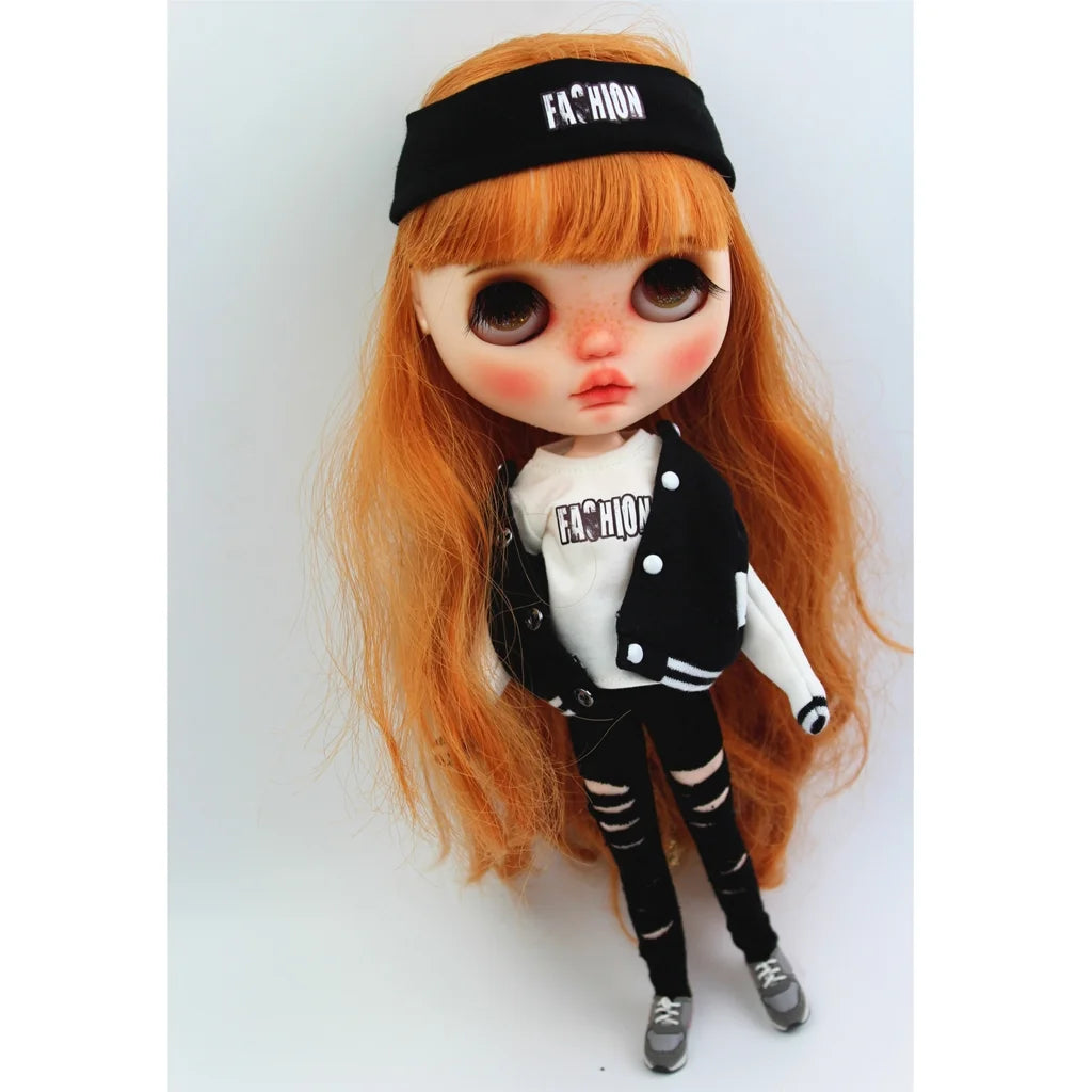 Casual Skinny Ripped Pants for 12'' Blythe Doll G2539