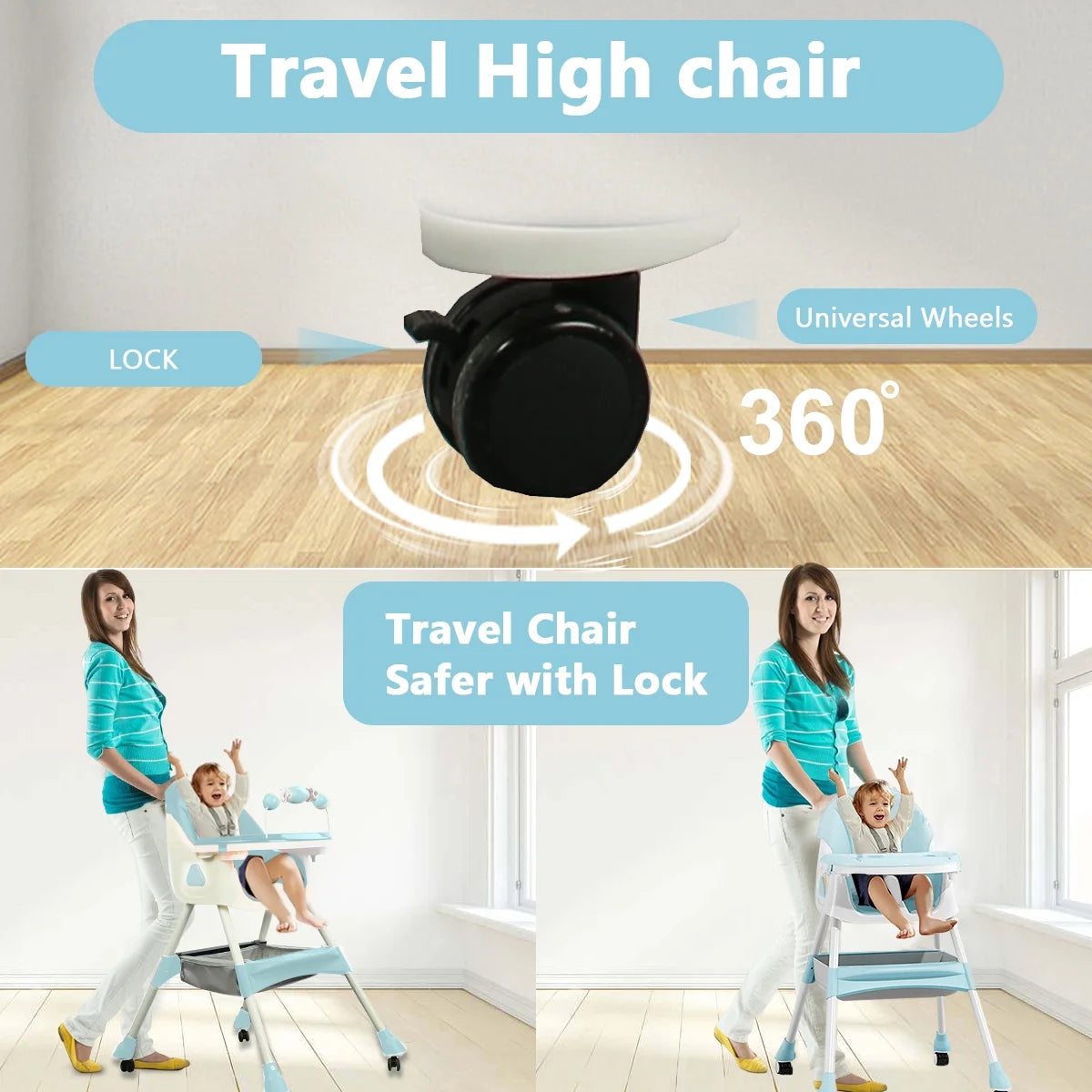 4-in-1 Baby High Chair Dark Blue U708187