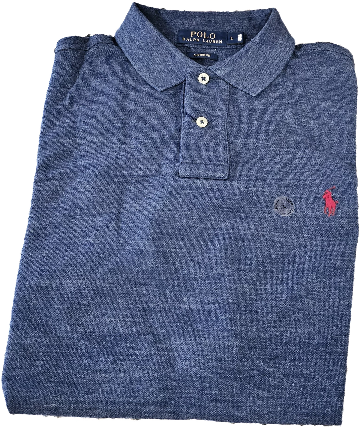 Blue Mesh Polo Shirt K733